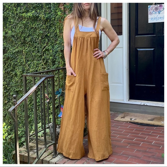 23 Angela Solid Fabulous Wide Leg Jumpsuit - Picture 9 of 9